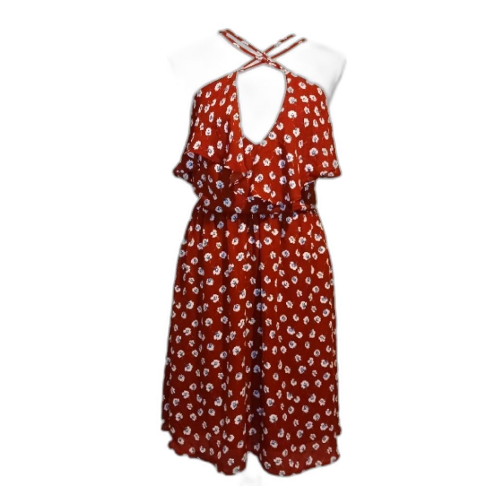 Exhilaration Ruffled Sundress Double Spaghetti Straps, Two Ways to Wear. XL NWOT